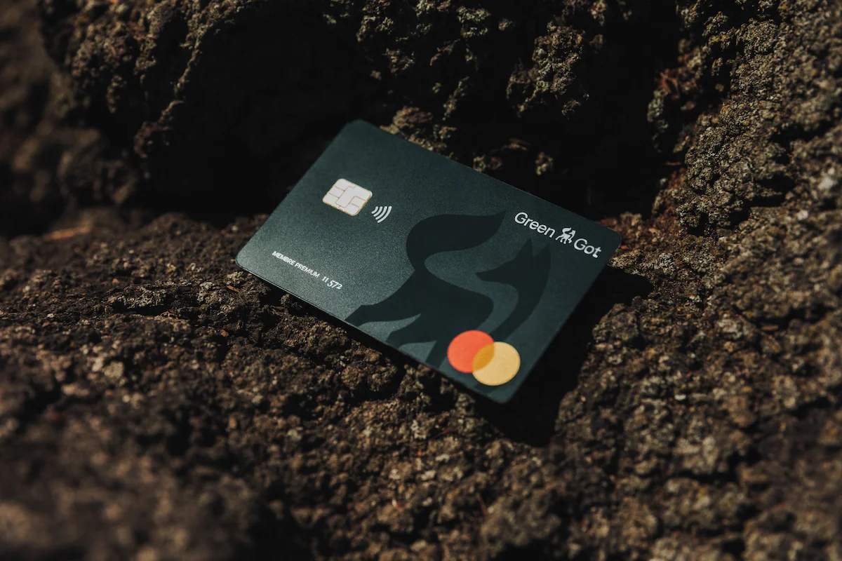 Card on a rock